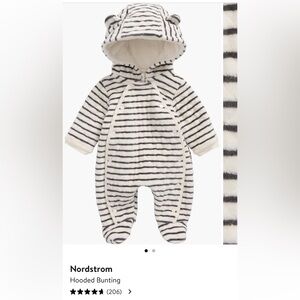 Nordstrom Striped Hooded Bunting for Baby